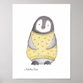 Pinguin Poster Niedlich Happy Pinguin Kinderzimmer