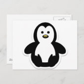 Pinguin Postkarte (Vorne/Hinten)