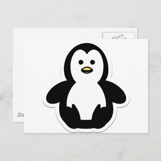 Pinguin Postkarte (Vorne/Hinten)