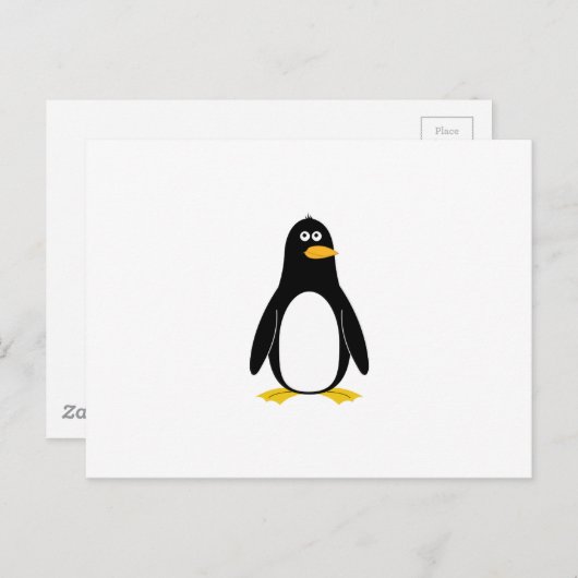 Pinguin Postkarte (Vorne/Hinten)