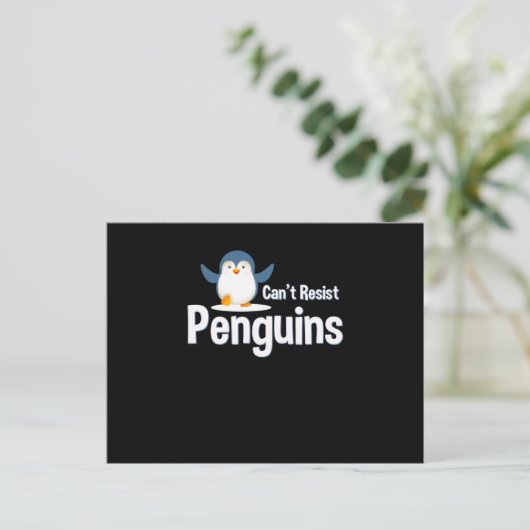 Pinguin Postkarte (Stehend Vorderseite)