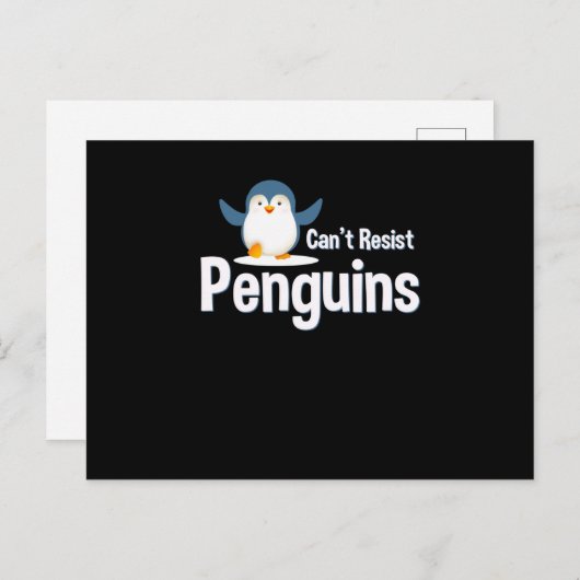 Pinguin Postkarte (Vorne/Hinten)