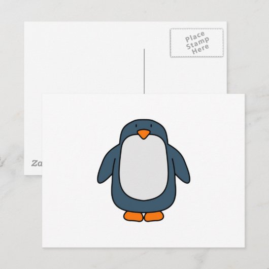 Pinguin Postkarte (Vorne/Hinten)