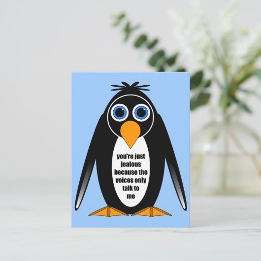 Pinguin Postkarte (Stehend Vorderseite)