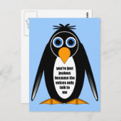 Pinguin Postkarte (Vorne/Hinten)