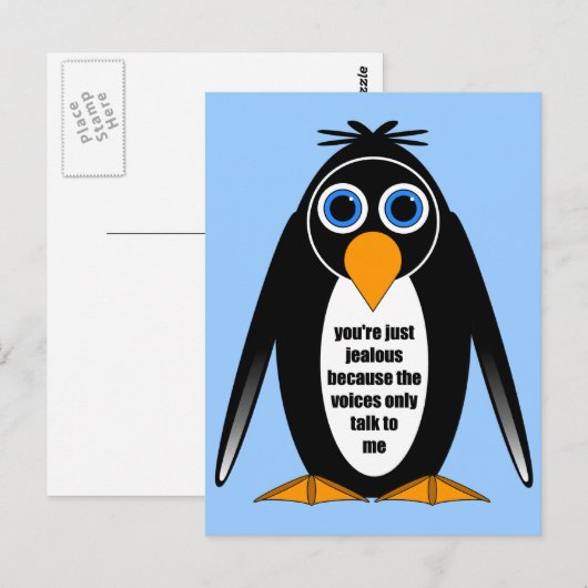 Pinguin Postkarte (Vorne/Hinten)