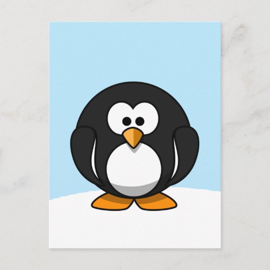 Pinguin Postkarte (Vorderseite)