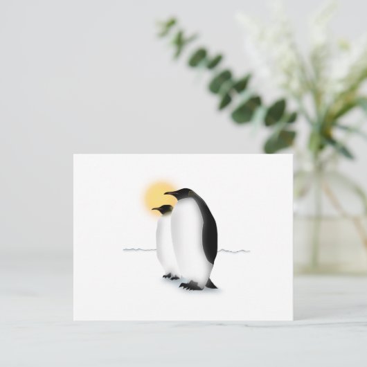 Pinguin Postkarte (Stehend Vorderseite)