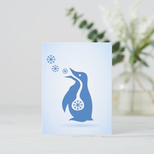 Pinguin Postkarte (Stehend Vorderseite)