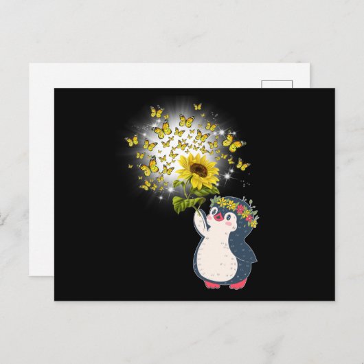 Pinguin Postkarte (Vorne/Hinten)