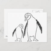 Pinguin Postkarte (Vorne/Hinten)