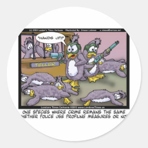 Pinguin Profiling Lustige Geschenke T-Shirts & Sam Runder Aufkleber