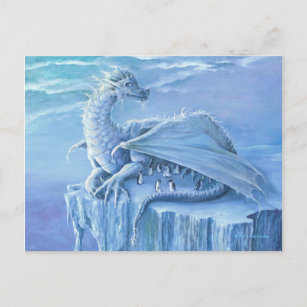 blauer eisweißer Drache