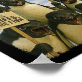 Pinguin Protest gegen Tarrifs März Aktivismus Spaß Poster (Ecke)