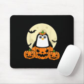 Pinguin Pumpkin Moon Fledermäuse Kostüm Niedlich l Mousepad (Mit Mouse)