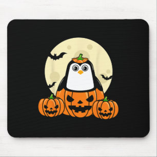 Pinguin Pumpkin Moon Fledermäuse Kostüm Niedlich l Mousepad