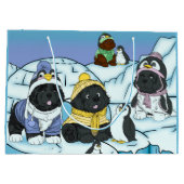 Pinguin Puppy März Große Geschenktüte (Rückseite)