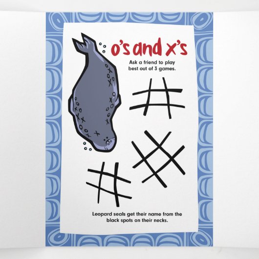 Pinguin-Puzzle-Grußkarte Dreifach Gefaltete Urlaubskarte (Innenseite Mitte)