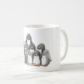 Pinguin-Pyramide Kaffeetasse (VorderseiteRechts)