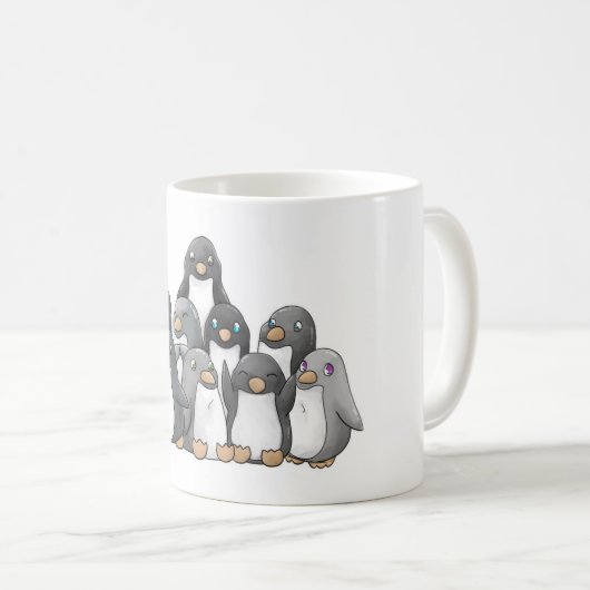 Pinguin-Pyramide Kaffeetasse (VorderseiteRechts)