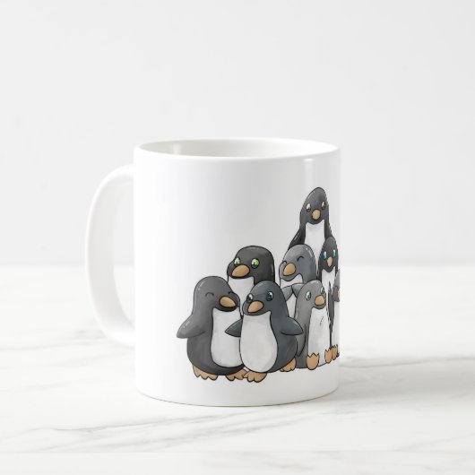 Pinguin-Pyramide Kaffeetasse (Vorderseite Links)