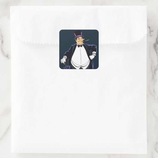 Pinguin Quadratischer Aufkleber (Tasche)