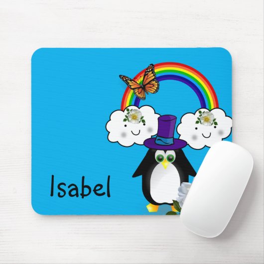 Pinguin Rainbow Butterfly Maus Pad! Maus Pad Mousepad (Mit Mouse)