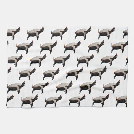 Pinguin-Raserei-Geschirrtuch Geschirrtuch (Horizontal)