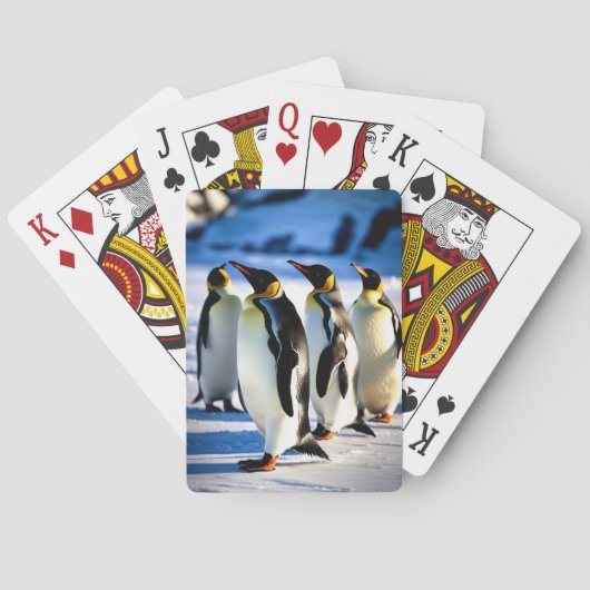 Pinguin Rave Party Spielkarten (Rückseite)