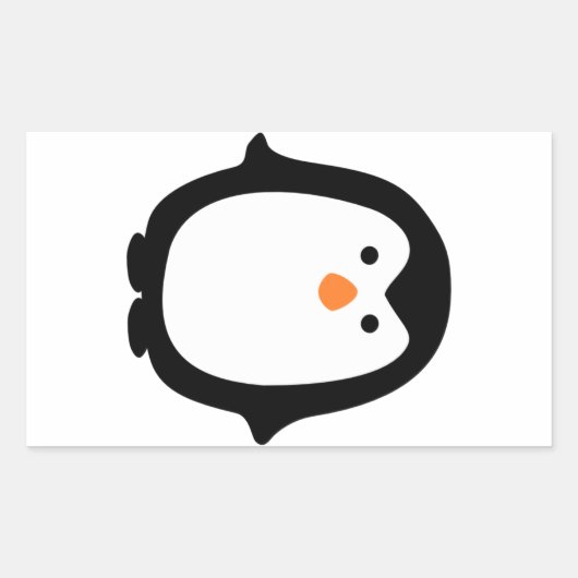 Pinguin Rechteckiger Aufkleber (Vorderseite)