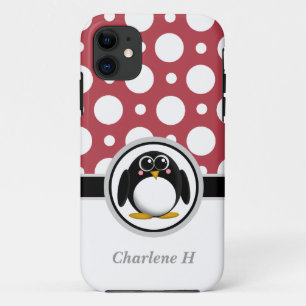 Pinguin Red Assorted Polka Dots iPhone 5 Fall 11 Hülle