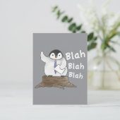 Pinguin-Rede Postkarte (Stehend Vorderseite)