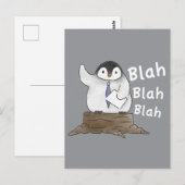 Pinguin-Rede Postkarte (Vorne/Hinten)