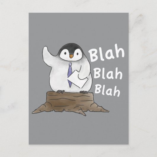 Pinguin-Rede Postkarte (Vorderseite)