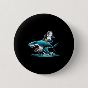 Pinguin-Reit-Shark-Kostüm Meerestielliebhaber Kind Button