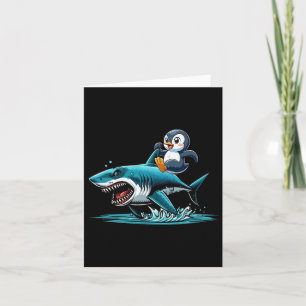 Pinguin Reitender Hai Kostüm Meerestier Liebhaber  Karte