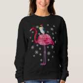 Pinguin-Reitflamingo-Weihnachtspyjama-T-Shirt Sweatshirt (Vorderseite)