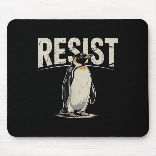 Pinguin Resist Aktivismus Cool Funny Pinguins Resi Mousepad (Vorne)