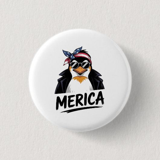 Pinguin Resist Pinguine Protest gegen Button (Vorderseite)