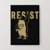 Pinguin Resist Pinguine protestieren gegen Zölle Button (Vorderseite)
