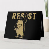 Pinguin Resist Pinguine protestieren gegen Zölle Karte (Vorderseite)