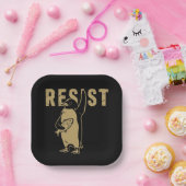 Pinguin Resist Pinguine protestieren gegen Zölle Pappteller (Party)