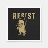 Pinguin Resist Pinguine protestieren gegen Zölle Serviette (Vorderseite)