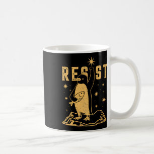 Pinguin Resist Pinguine protestieren gegen Zölle u Kaffeetasse