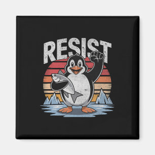 Pinguin Resist Tariffragen Männer Frauen Anti-Tru Magnet