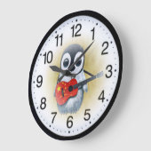 Pinguin Retro Große Wanduhr (Winkel)