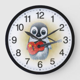 Pinguin Retro Große Wanduhr