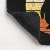 Pinguin Retro Vintag Sunset Mousepad (Ecke)