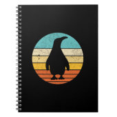 Pinguin Retro Vintag Sunset Notizblock (Vorderseite)