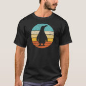 Pinguin Retro Vintag Sunset T-Shirt (Vorderseite)